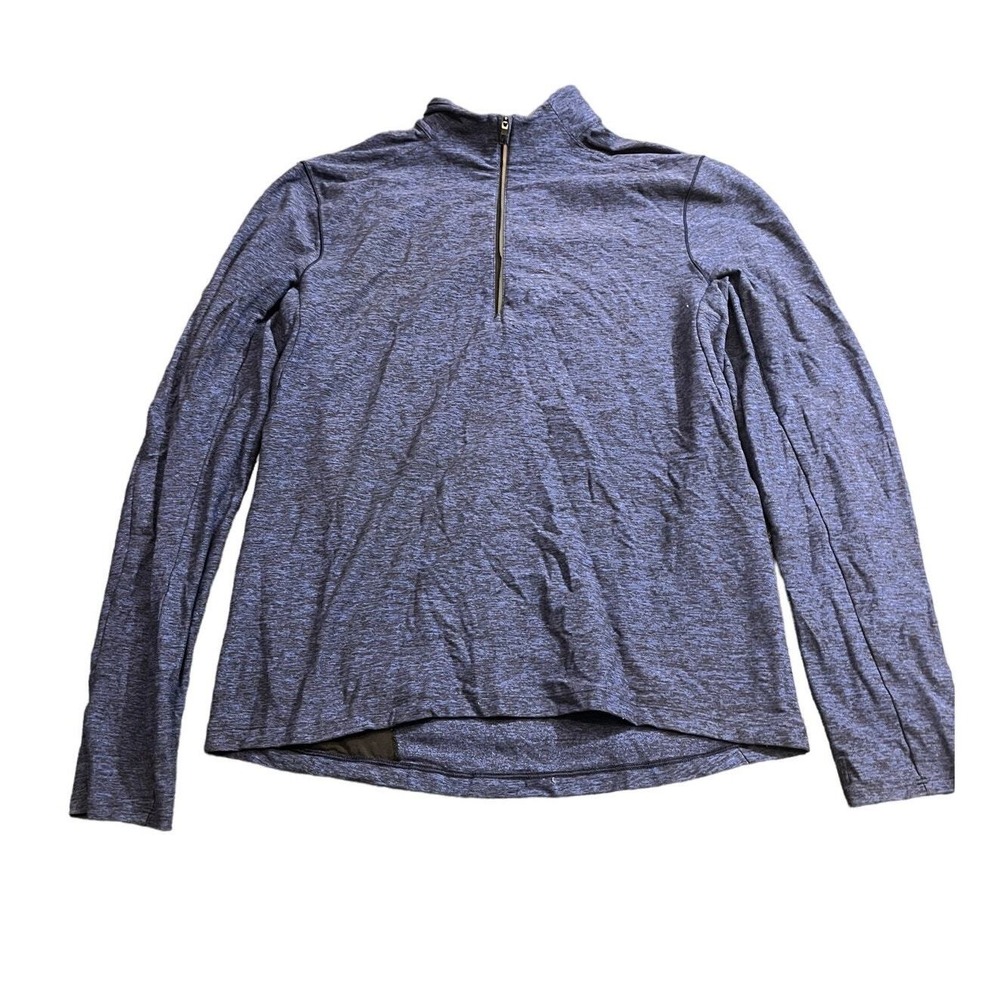 Lululemon Surge 1/2 Zip Men M Blue Heathered Long Sleeve‎ Pullover